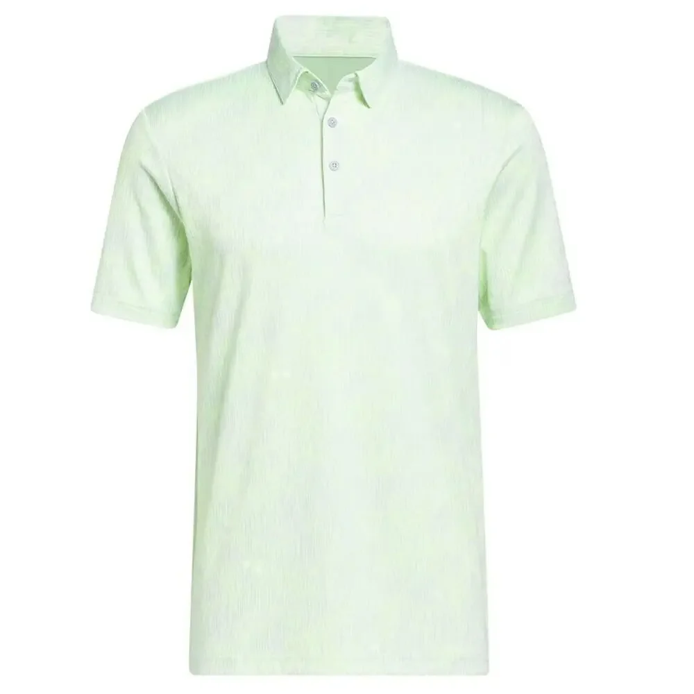 Adidas Golf Polo Green Jacquard Aerial Medium NWT